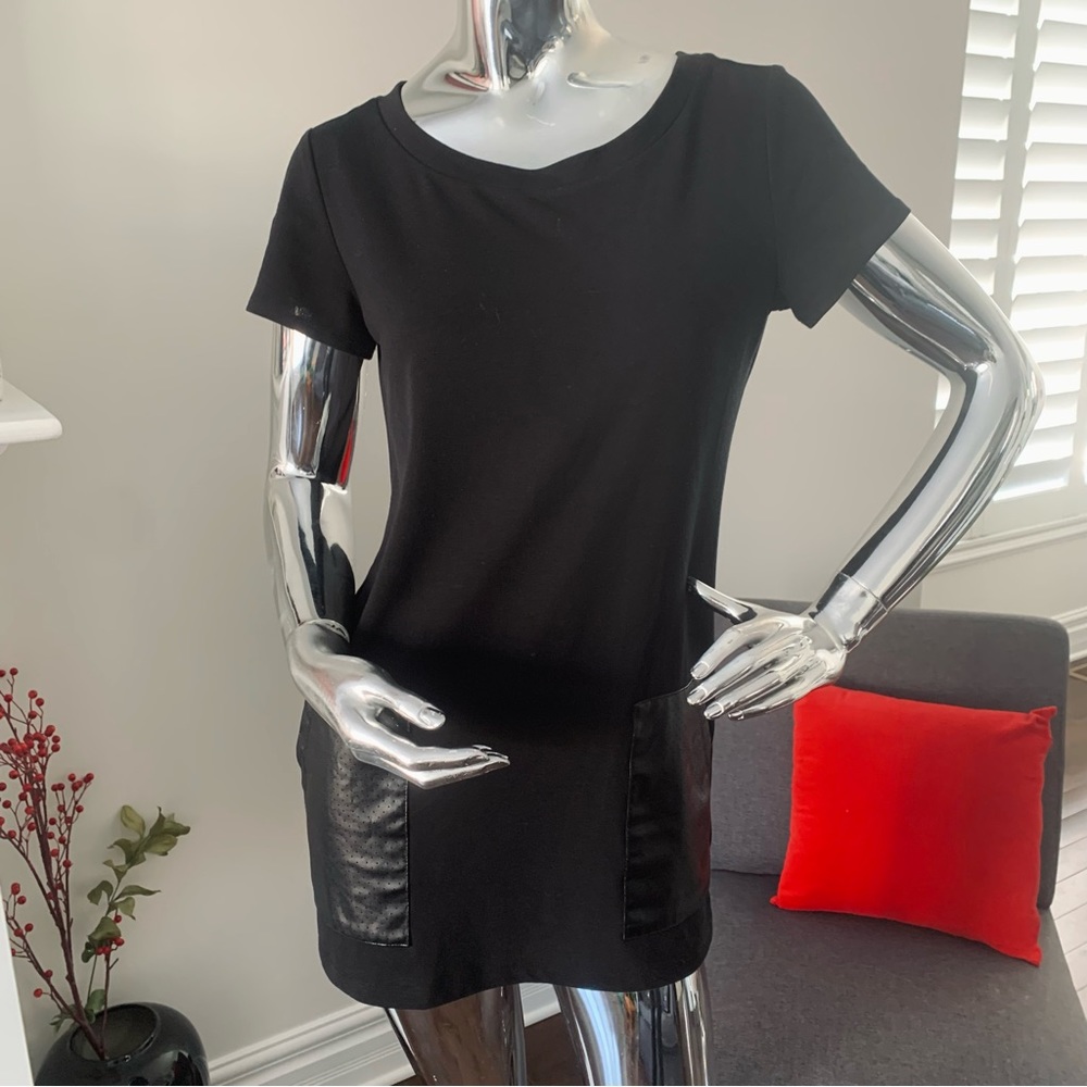Like new!Faux Leather Tunic